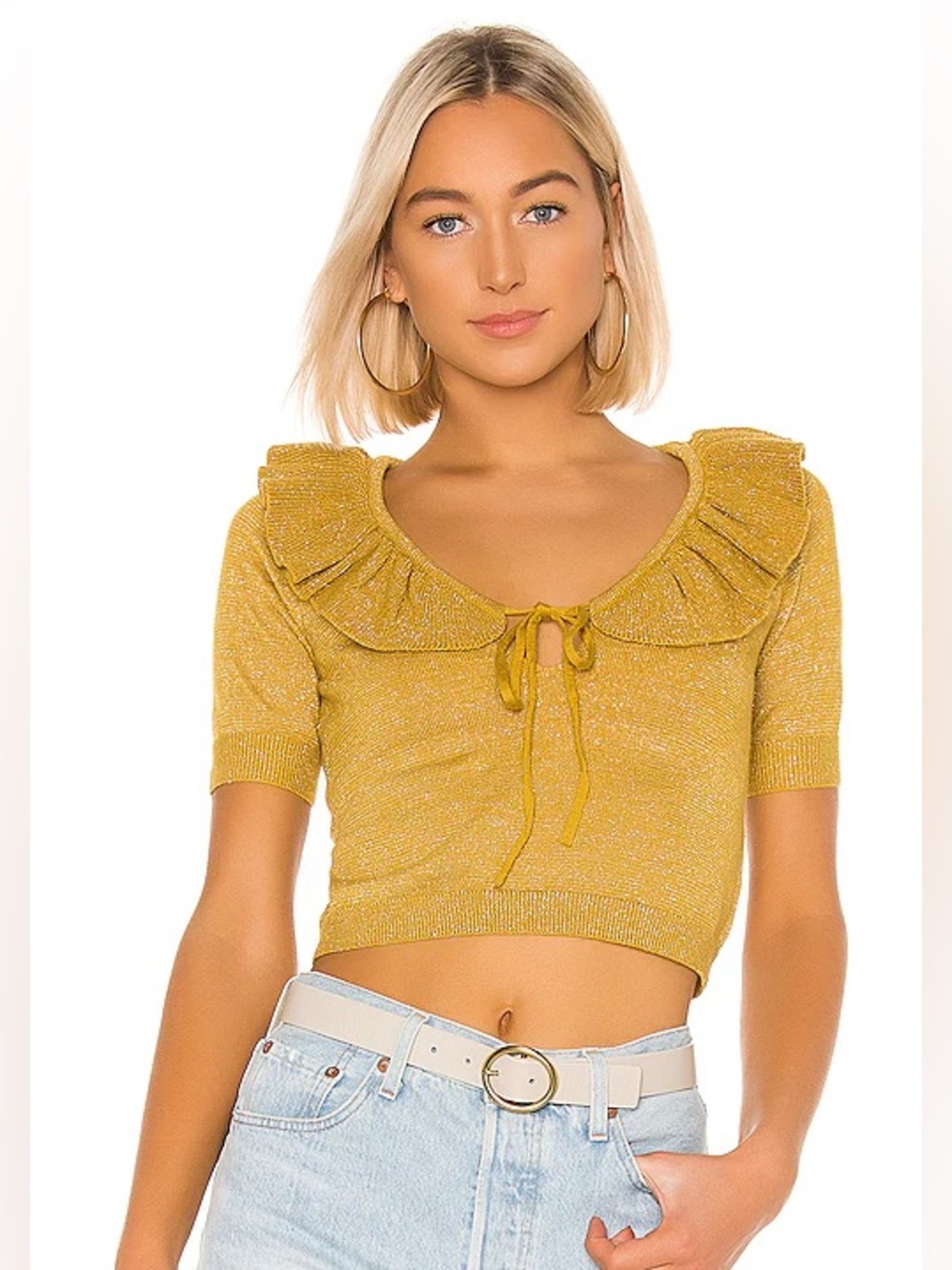 LOVERS + FRIENDS Ivy Ruffle V-Neck Sweater
